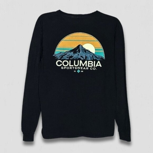 Columbia Other - Columbia Black Cotton Long Sleeve Graphic T-Shirt Men's M